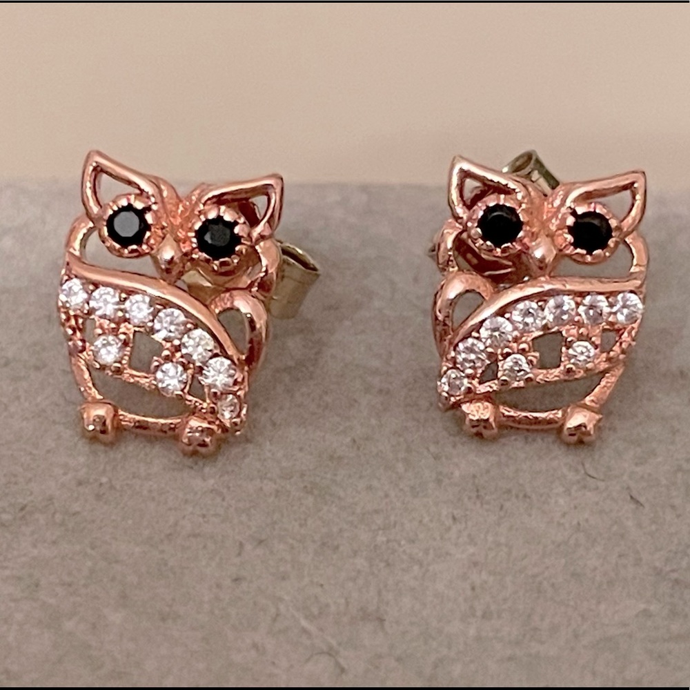Rose Gold ✨ Owl Earrings